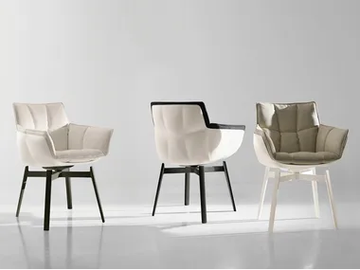 HUSK OUTDOOR - HiREK® garden chair with armrests by B&B Italia Outdoor - view 2